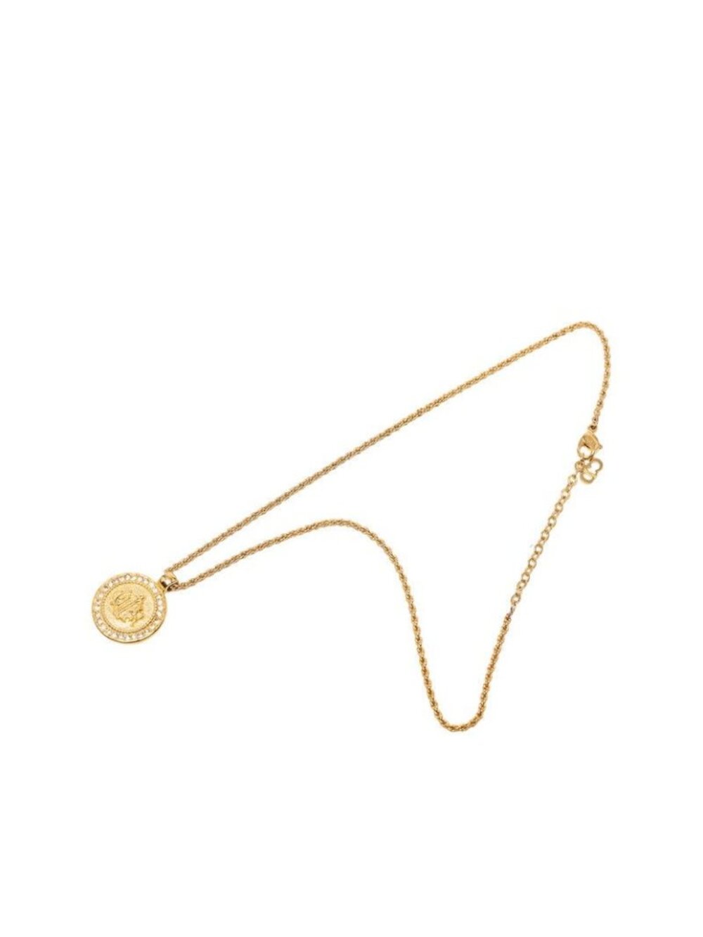 Dior Logo Emblem Round Necklace - Picture 3 of 5